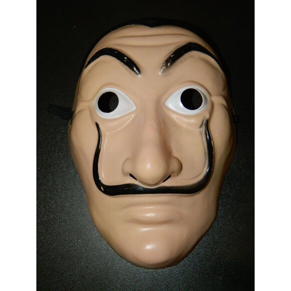 Salvador Dali Style Plastic Face Masks Costume Cosplay Money Heist Set Of 4 - Picture 7 of 10